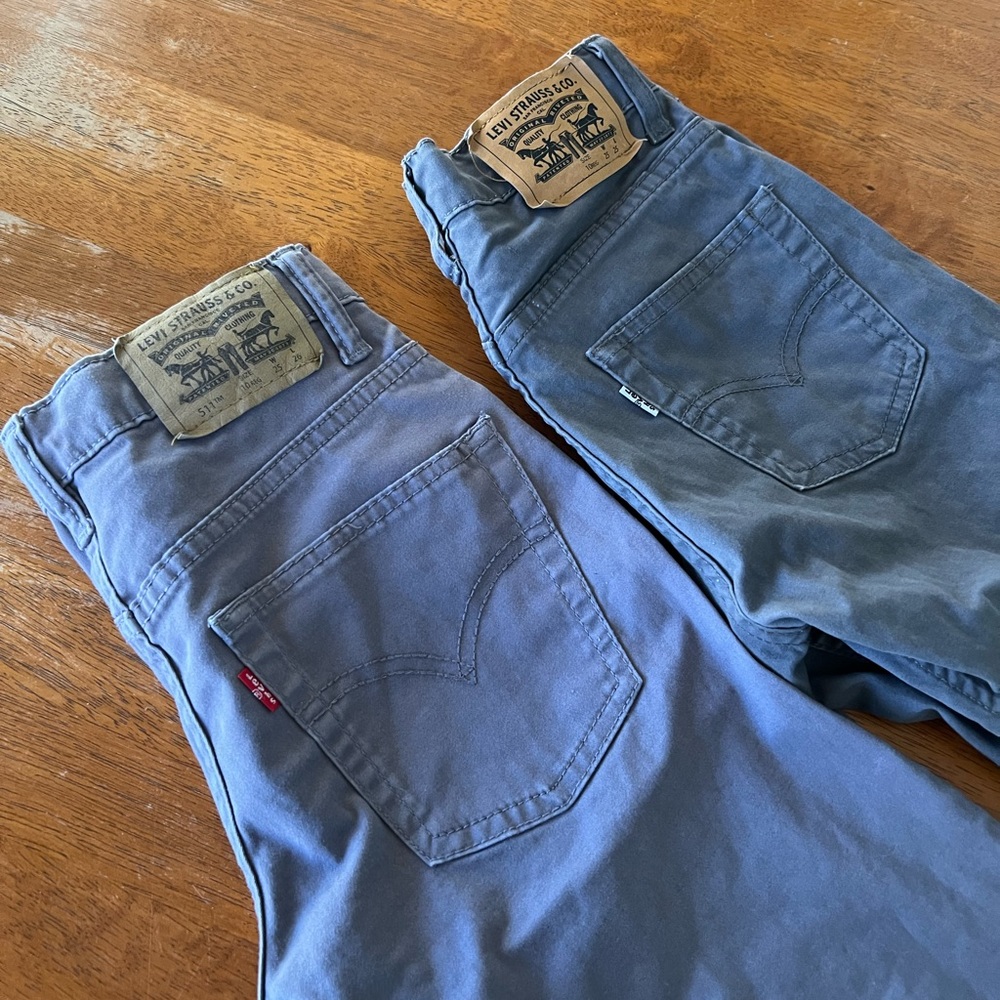 Lot of TWO gray pairs of boys Levi’s